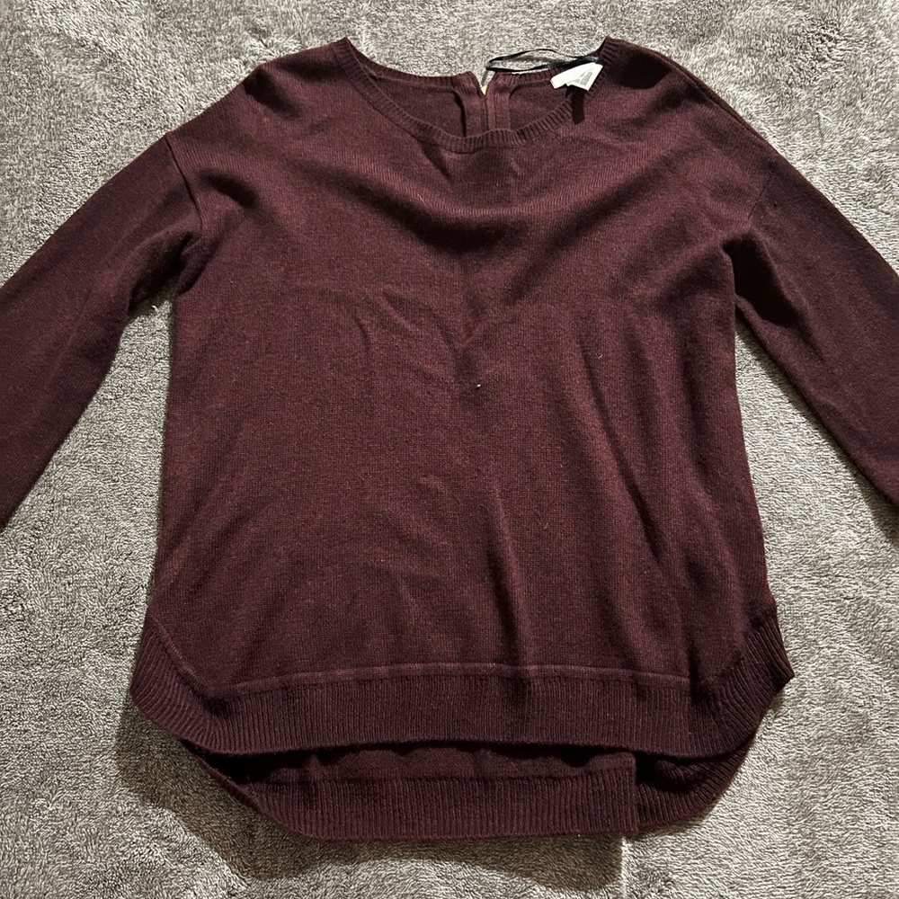 Purple sweater zip up back